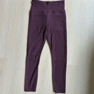 Athleta Ribbed High-Waist Leggings in Plum Wine
